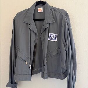 Vintage Gray jacket with patches